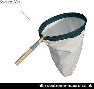 Sweep Net for collecting macro specimens to stack in the studio